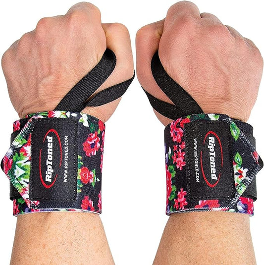 Rip Toned 18” Wrist Wraps - Wrist Straps for Weightlifting - Lift Better, Protect Wrist Pain - Adjustable, Durable, Machine Washable - Wrist Wraps for Weightlifting - USPA Endorsed for Men & Women