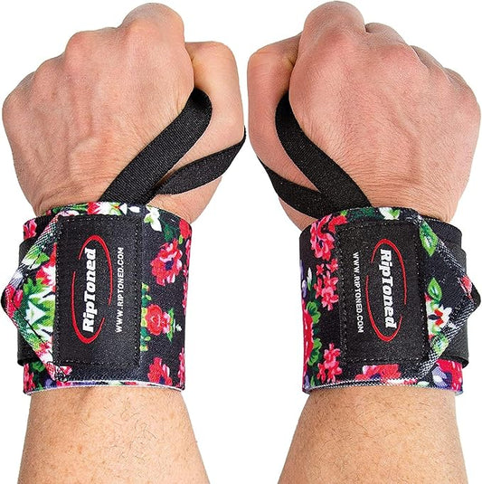 Rip Toned 18” Wrist Wraps - Wrist Straps for Weightlifting - Lift Better, Protect Wrist Pain - Adjustable, Durable, Machine Washable - Wrist Wraps for Weightlifting - USPA Endorsed for Men & Women