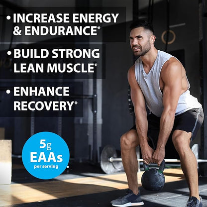 Ultimate 100% Essential Amino Acids Powder for Men & Women [Citrus Flavor, 30 (5g) Servings] All 9 EAAs with 40% Leucine in Optimized BCAA Ratio - Increase Energy, Muscle & Recovery - Vegan & Keto