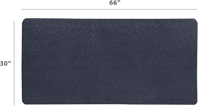 Exercise Equipment Mat for Under Treadmill 30" x 66", Black