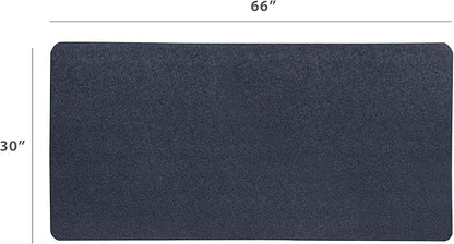 Exercise Equipment Mat for Under Treadmill 30" x 66", Black