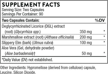 THORNE GI Relief - Digestion Supplement Supports Gut Health & Bloating Relief - Made with Marshmallow Root Extract & Digestive Enzymes - 180 Capsules - 90 Servings