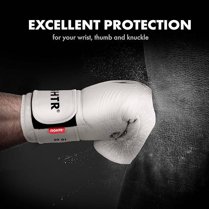 FIGHTR® Pro Boxing Gloves Made of Genuine Leather | Men and Women | for Boxing, MMA, Muay Thai, Kickboxing & Martial Arts 10 12 14 16 oz | incl. Carrying Bag