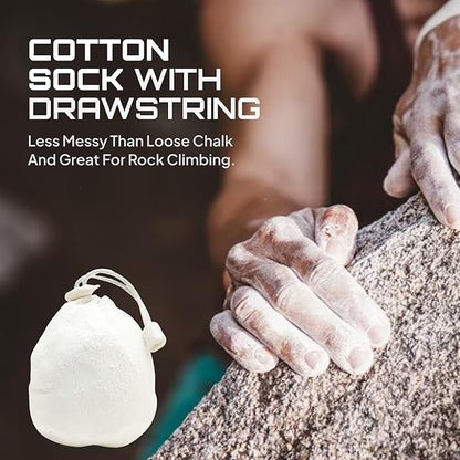 Beasty Chalk - Chalk Ball, 80 gram - Premium Gym Chalk in Refillable Sock - Non Toxic - Great for Climbing, Gymnastics, Weightlifting, Crossfit, Pool, Training