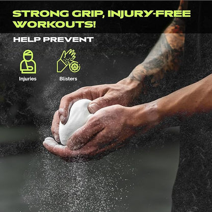 Gym Chalk | Magnesium Carbonate Athletic Chalk for Excellent Grip - Gym Workout Grip Chalk for Weightlifting & Gymnastics.
