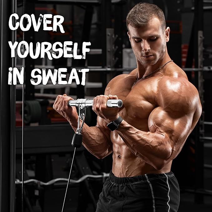 Yes4All Cable Machine Attachment, Tricep Straight Bar, V Bar, LAT Pulldown Attachments/Accessories Load 880lbs for Home Gym