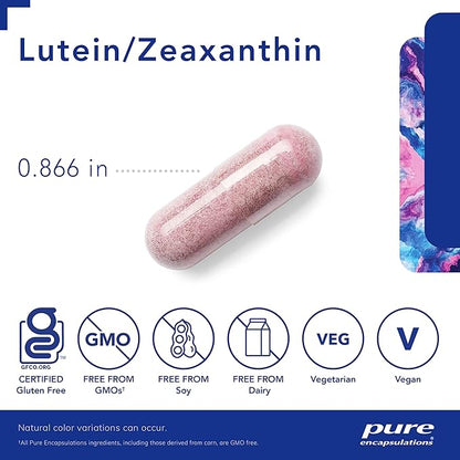 Pure Encapsulations Lutein & Zeaxanthin - Supports Overall Vision* - Maintains Macular Pigment & Eye Health* - Antioxidant Support* - Vegan-Friendly & Non-GMO - 60 Capsules