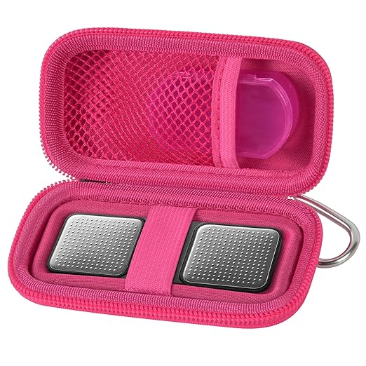 PAIYULE Heart Rate Monitor Case for AliveCor for KardiaMobile 1L 6L Personal EKG Monitor Storage Holder Fits for Cardiac Mobile Portable Heart Rate Monitor Bag Organizer (Pill Box Included) Rose Red