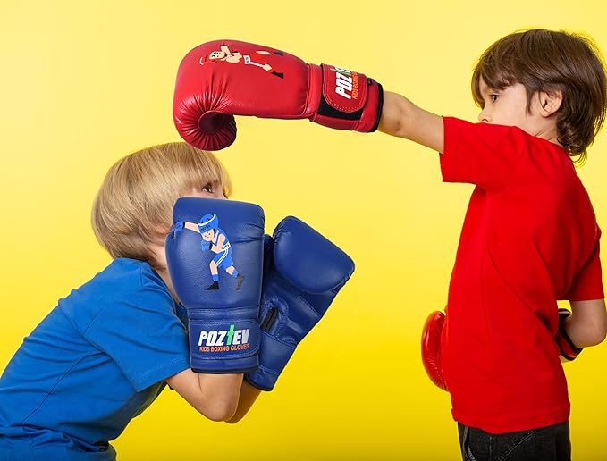 Youth Boxing Gloves for Kids Ideal for Boxing, Kickboxing, Muay Thai, UFC, MMA - Beginner Junior Heavy Punching Bag Gloves for Children Sparring Training Martial Arts Mitts
