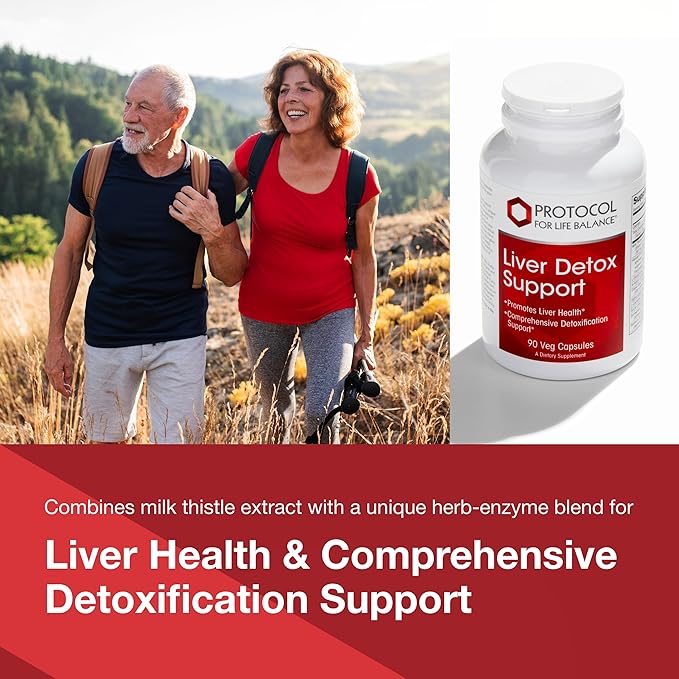 Protocol Liver Detox Support* - Liver Cleanse Detox* - Glutathione Supplement - Milk Thistle & Methionine - Dairy Free & Vegan - 90 Veg Capsules