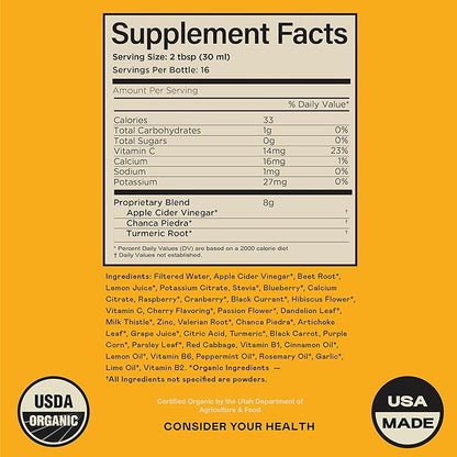 Complete Natural Gallbladder Complete - Liquid Supplement for Gallbladder Support, Liver Cleanse, and Digestive Health with Apple Cider Vinegar, Turmeric, Beet, Digestive Enzymes, Milk Thistle - 16oz