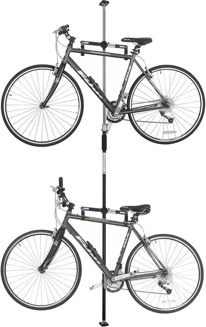SPAREHAND Q-RAK II - Dual Bike Storage System - CP - Bike Rack Garage Storage - Indoor Bike Storage for 2 Bikes (Black)