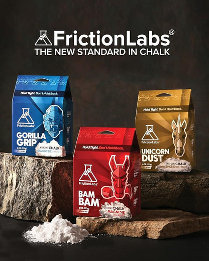 Friction Labs Chalk Discs - Premium Gym Chalk Blocks for Rock Climbing, Weight Lifting, Gymnastics, & Bowling - Moisture Absorbing Gym Chalk- 5 Individual 0.85oz Block Chalk Discs