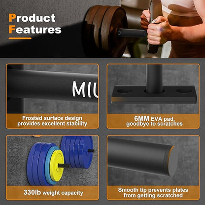 Weight Plate Rack, Wall Mount Weight Plate Holder for 1" Plates, 5 Pack Weight Storage Racks Home Gym Organizer