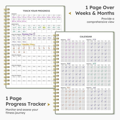 Fitness Workout Journal for Women & Men A5(5.5" x 8.2") Workout