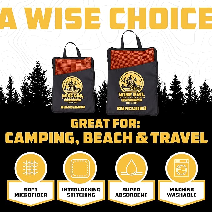 Wise Owl Outfitters Camping Towel - Camping Accessories