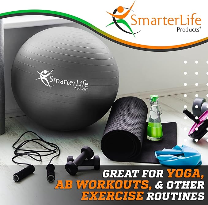 SmarterLife Workout Exercise Ball for Fitness