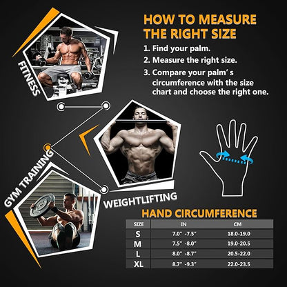ihuan New Breathable Workout Gloves for Women & Men - No More Sweaty & Full Palm Protection Gym Exercise, Cycling， Fitness, Weightlifting, Pull-ups, Deadlifting, Rowing