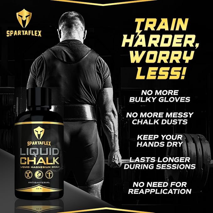 SpartaFlex 8.5 Oz Pro Liquid Chalk for Weightlifting Chalk, Rock Climbing, Gymnastics, Lifting Chalk, Hand Chalk for Weight Lifting, Gym Chalk for Powerlifting, Liquid Grip Liquid Chalk Climbing