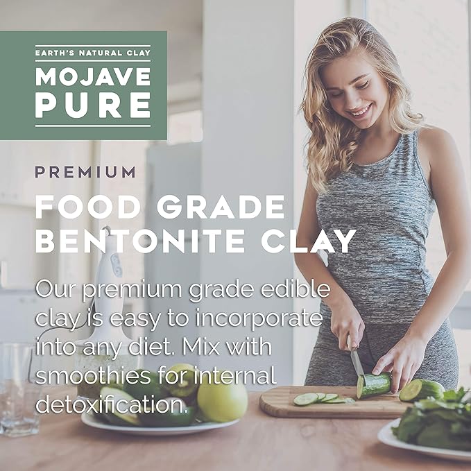 Calcium Bentonite Clay Powder | for Internal and External Use | 64oz | Pharmaceutical Grade Montmorillonite | by Earth's Natural Clay