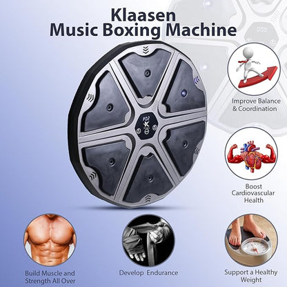 Wall Mounted Smart Bluetooth Music Boxing Machine - Electronic Boxing Target Workout Punching Equipment for Home, Indoor, and Gym Fitness