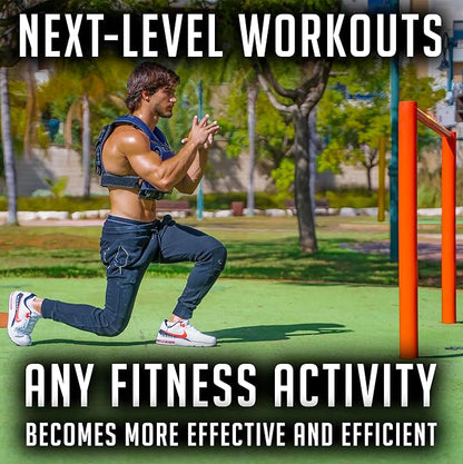 Weighted Vest 6lb, 10lb, 12lb, 25lb, 35lb, 45lb, 60lb Removable Iron Weights for Men and Women Workout for Calisthenics and Fitness Sport Training