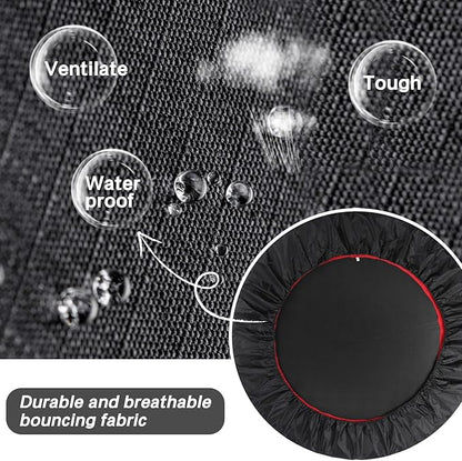 Rebounder Trampoline for Adults, 40"/50" Foldable Spring Fitness Trampoline - 450 lbs Capacity, Quiet & Stable Indoor/Outdoor Exercise Equipment for Cardio Workout