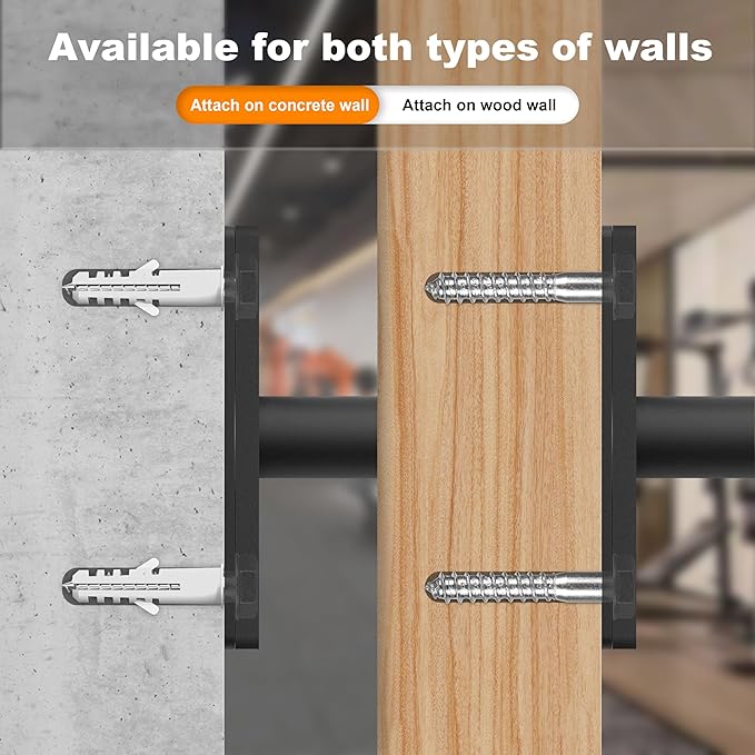 Weight Plate Rack, Wall Mount Weight Plate Holder for 1" Plates, 5 Pack Weight Storage Racks Home Gym Organizer
