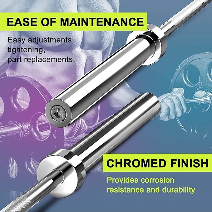 Olympic Barbell Bar EZ Curl Bar Weightlifting Barbell 2 Inch