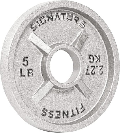 Signature Fitness Deep Dish 2-Inch Olympic Cast Iron