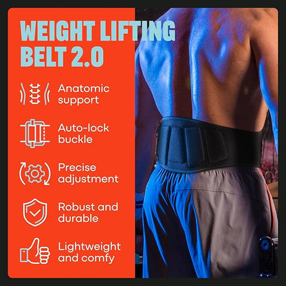 Mava Sports Weightlifting Belt for Men and Women, Weight Belt with Chain for Pullup, Gym Lifting Belt for Powerlifting, Squat, Bodybuilding, Heavy Duty Steel, Workout Belt with Comfortable Support