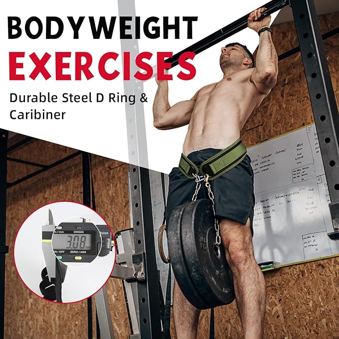Jaffick Dip Belt with Steel Chain for Weightlifting