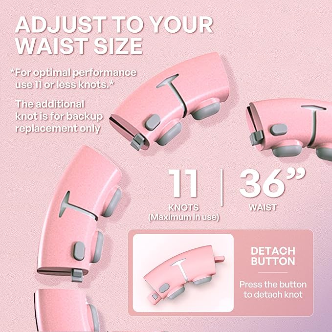 U1-28/30 Knots, Magnetic Lock Smart Weighted Hula Hoop
