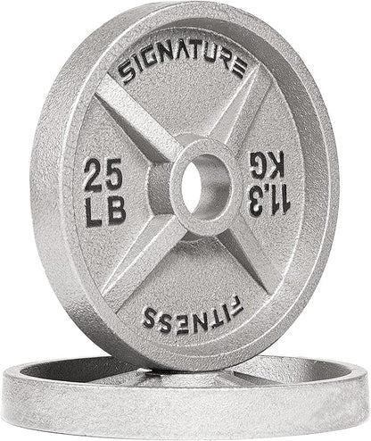 Signature Fitness Deep Dish 2-Inch Olympic Cast Iron