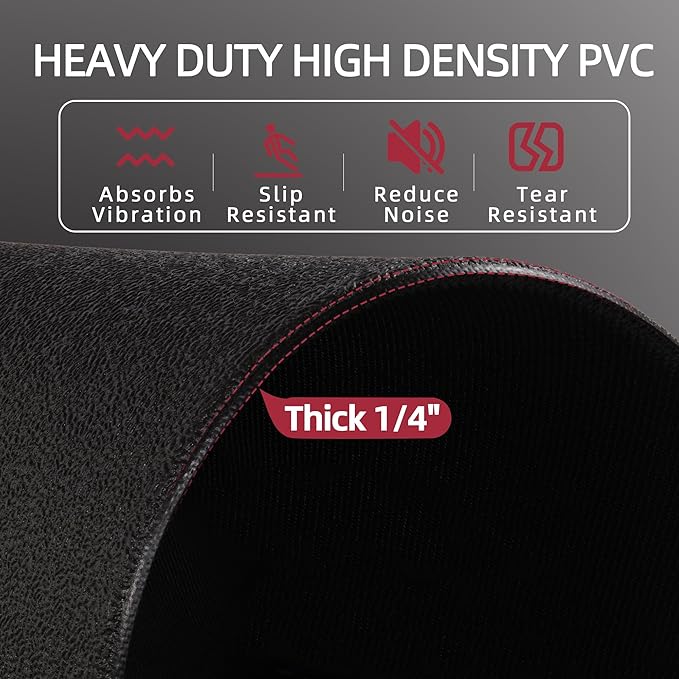 Signature Fitness High Density Home Gym Treadmill Exercise 1/4" Thick,