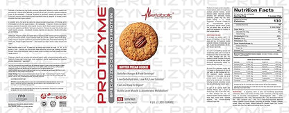 Metabolic Nutrition, Protizyme, 100% Whey Protein Powder, High Protein, Low Carb, Low Fat Whey Protein, Digestive Enzymes, 24 Essential Vitamins and Minerals, 4 Pound (52 ser)