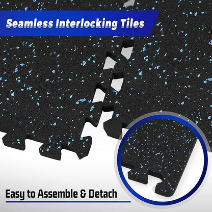 SUPERJARE 0.79 Inch Gym Flooring for Home Gym 6 Tiles