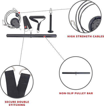 Sunny Health & Fitness Power Cage Squat Rack Upgrade Attachments, Dip Bar, Plate Bar Holder, Belt Squat, J Hook, Lat, Adapter, U Ring, Pull Up Bar, Landmine, Captain's Chair, Tricep Rope For Home Gym