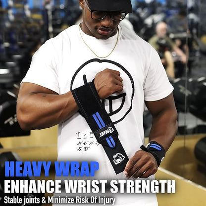 Wrist Wraps for Weightlifting 18” Premium Quality Wrist Support for Bodybuilding Heavy Duty Thumb Loop Powerlifting, Strength Training for Men and Women