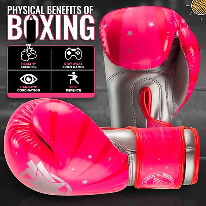 WYOX Kids Boxing Gloves 4oz 6oz 8oz – Youth Punching Gloves for Boys & Girls Ages 3–15 – Sparring Gloves for Punching Bag, Kickboxing, Muay Thai, MMA – Boxing Gloves for Kids Training Set