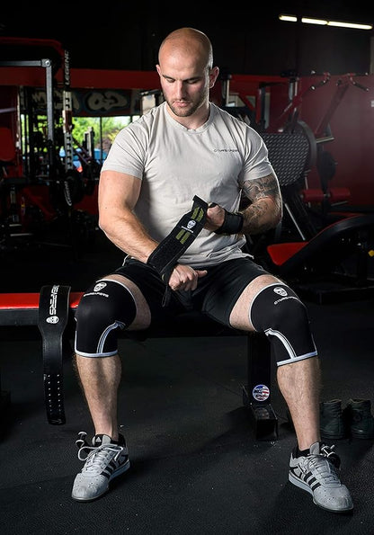 Gymreapers Weightlifting Wrist Wraps (IPF Approved) 18" Professional Quality Wrist Support with Heavy Duty Thumb Loop - Best Wrap for Powerlifting Competition, Strength Training, Bodybuilding