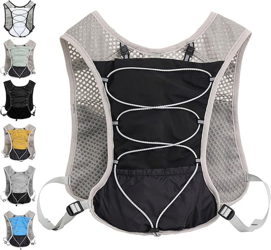Hydration Running Vest Ultra-Lightweight for Women Men [2025 Upgraded], Breathable All-Weather Water Vest Hiking Backpack, Adjustable Water Backpack for Hiking, Cycling, Trail Marathon Race