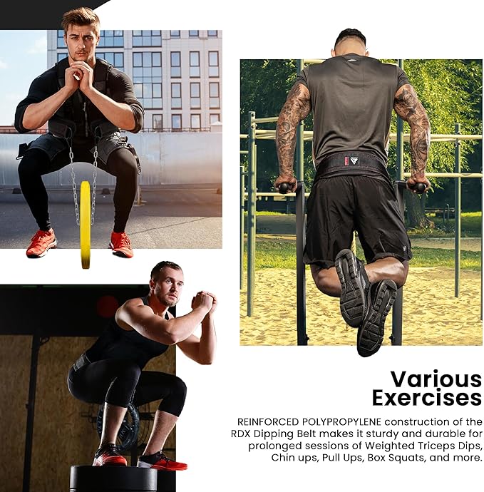 RDX Dip Belt for Weight Lifting 36 Inch 6” Padded