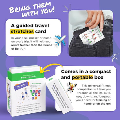 Exercise Cards: Bodyweight – Premium Home & Gym 60 Exercises 12 No