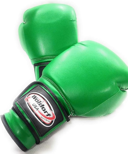 Boxing Gloves Kickboxing Muay Thai Punching Bag Vinyl Green - Durable Multi Layered Foam Padded Offers Unbeatable Price Kids and Adult Sizes