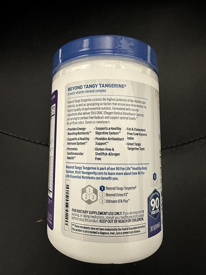 Youngevity Beyond Tangy Tangerine - Original Formula | Multi-Vitamin & Mineral Complex | Made with Natural & Whole Foods | 5,745 ORAC | 6 Pack