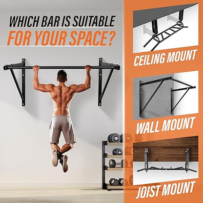 Yes4All Heavy Duty Wall Mounted Pull Up Bar