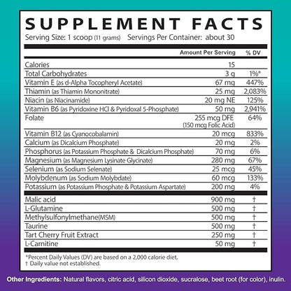Zipfizz Muscle Recovery Drink Mix: Enhance Performance with Vitamins, Minerals, and Amino Acids for Rapid Muscle Repair and Recovery - Includes L-Glutamine, Tart Cherry Extract, L-Carnitine