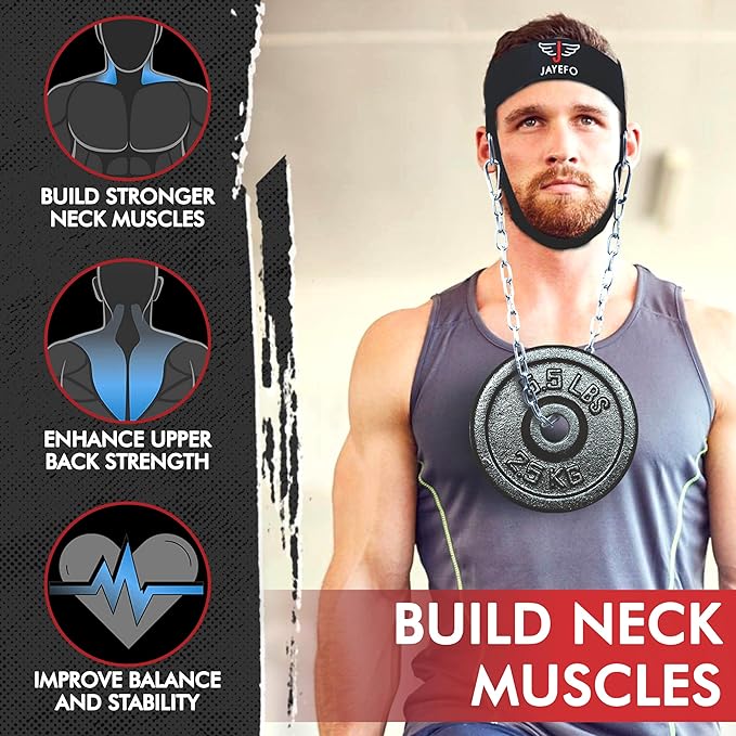 Jayefo Sports Neck Training Exerciser Harness Traps Muscle