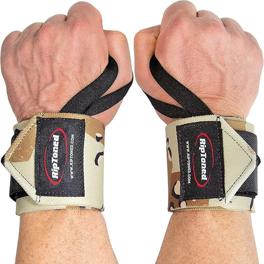 Rip Toned 18” Wrist Wraps - Wrist Straps for Weightlifting - Lift Better, Protect Wrist Pain - Adjustable, Durable, Machine Washable - Wrist Wraps for Weightlifting - USPA Endorsed for Men & Women